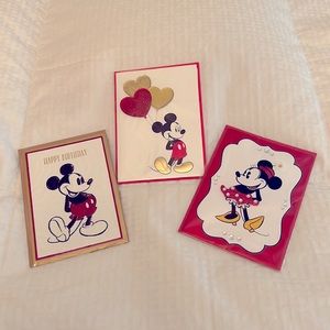 NWT - Papyrus Disney Three Card Bundle. 2 Birthday and 1 Valentine’s Day card.